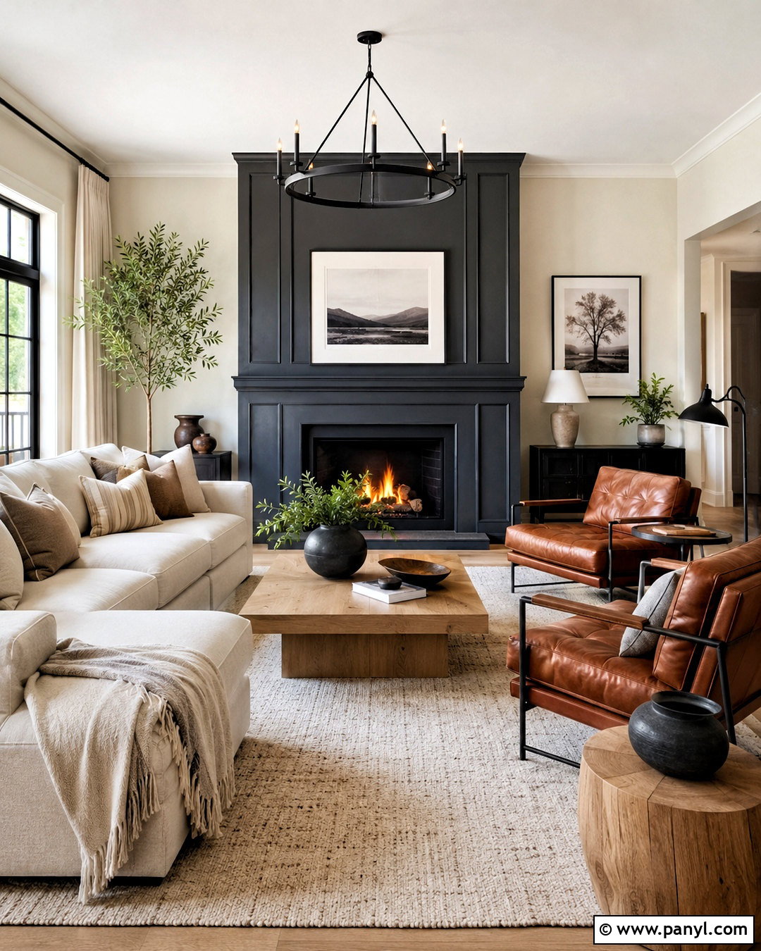 Charcoal Gray And Ivory Living Room - 35 wall color combinations living rooms