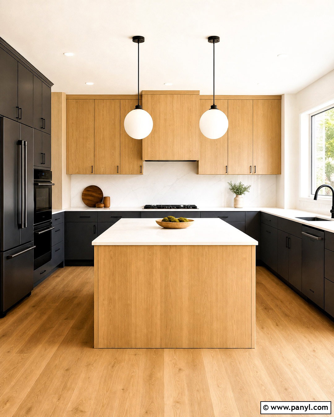 Charcoal Gray And Light Oak Kitchen Palette - 20 kitchen color palette ideas
