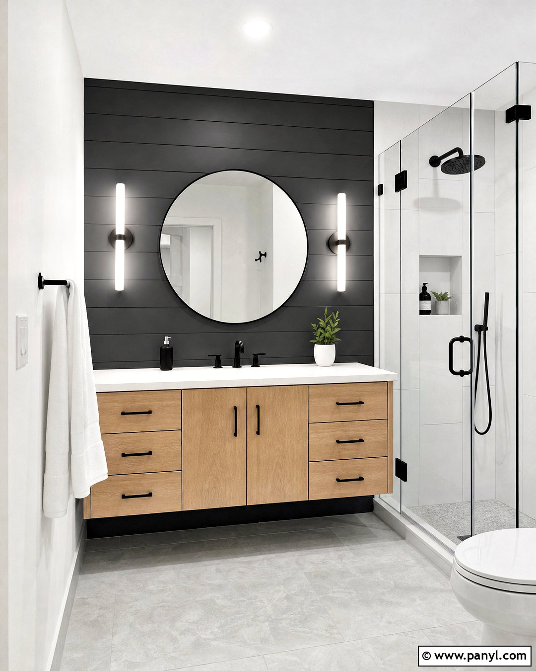 Charcoal Gray And White Bathroom Paint Scheme - 20 bathroom paint ideas colour schemes
