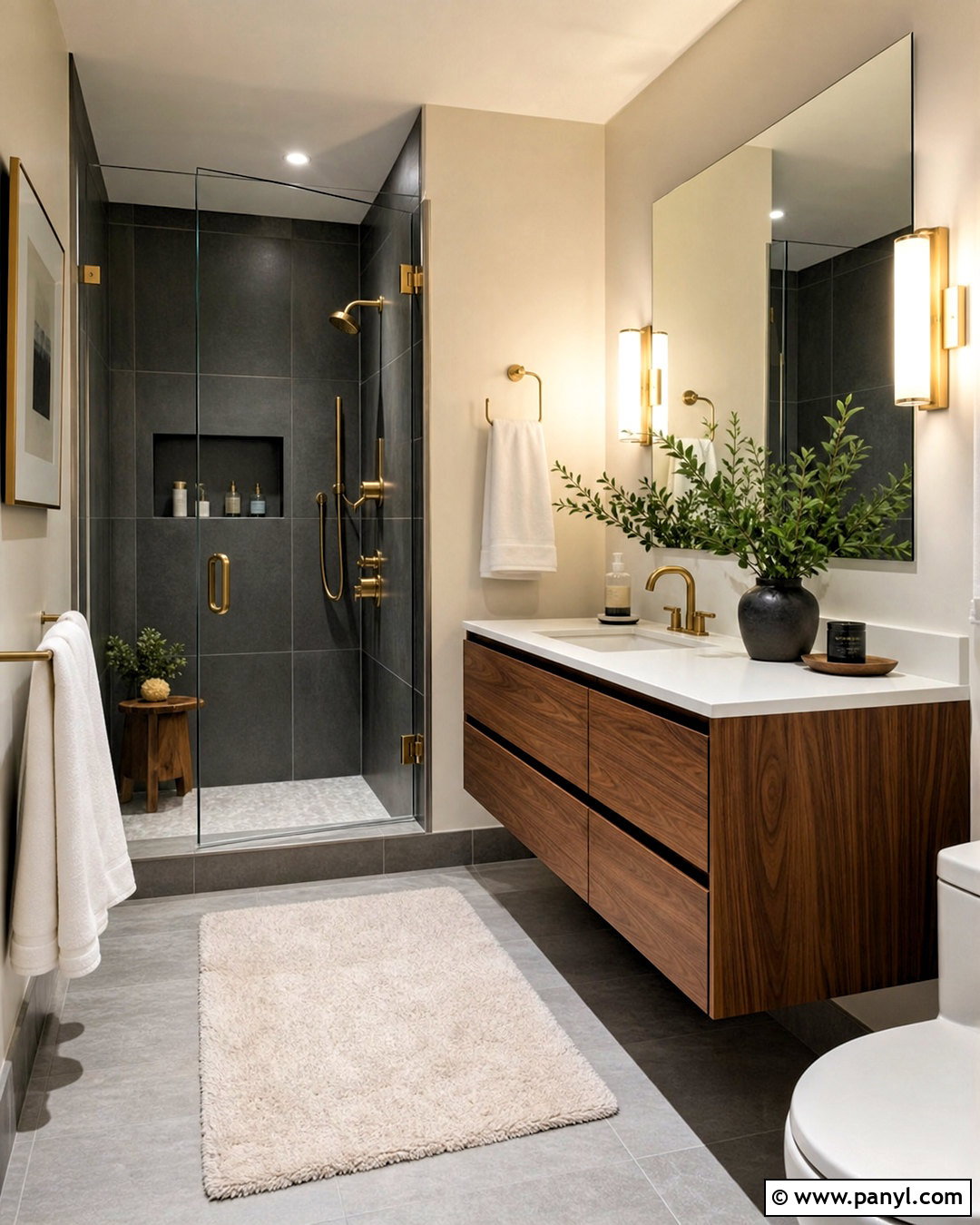 Charcoal Gray Bathroom - 20 small gray bathroom ideas