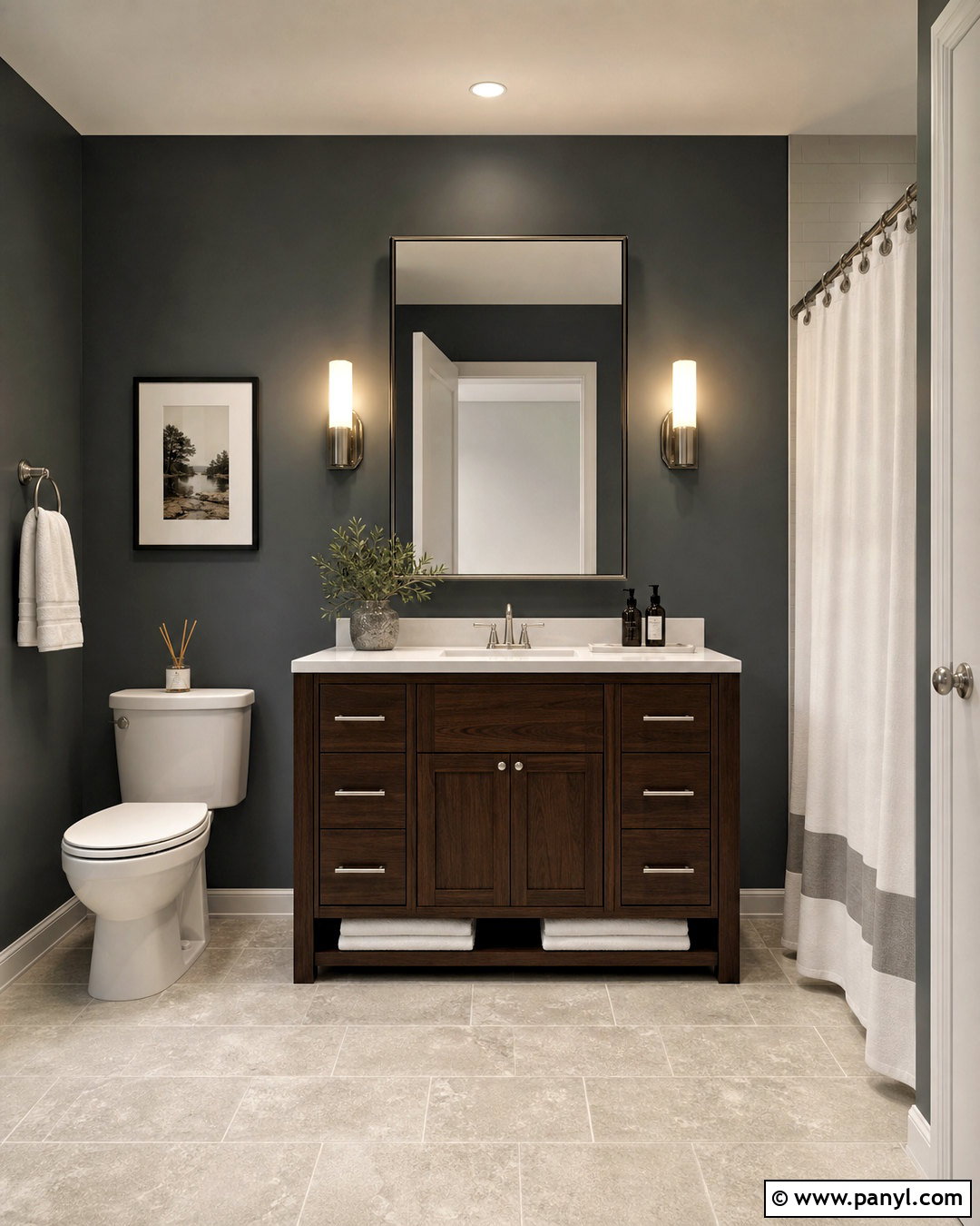 Charcoal Gray Bathroom Paint - 20 dark bathroom paint colors