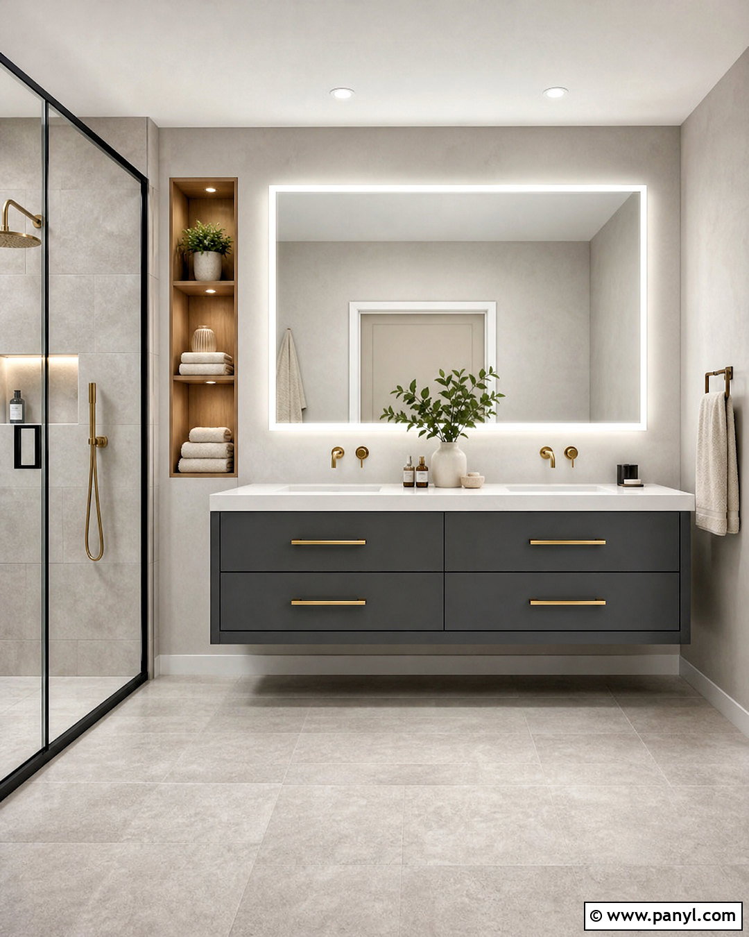 Charcoal Gray Bathroom Vanity - 20 bathroom vanity color ideas