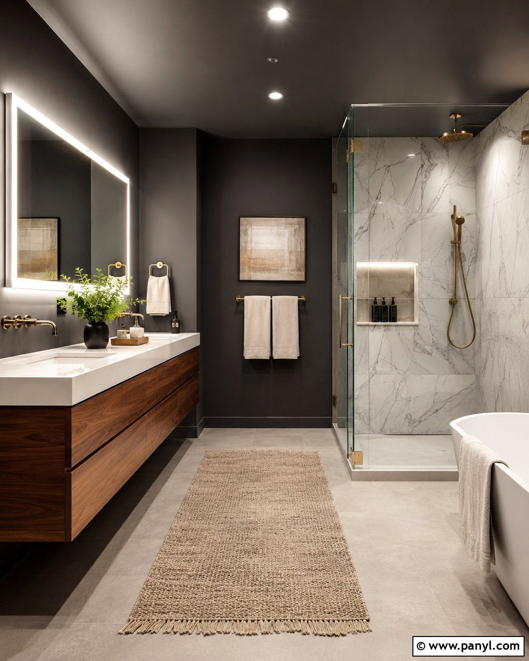 Charcoal Gray Bathroom Walls - 20 Bathroom Wall Colors 2027