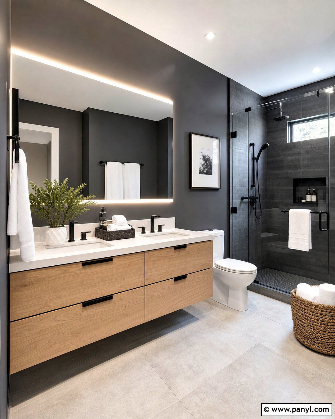 Charcoal Gray Bathroom - 20 bathroom paint colors