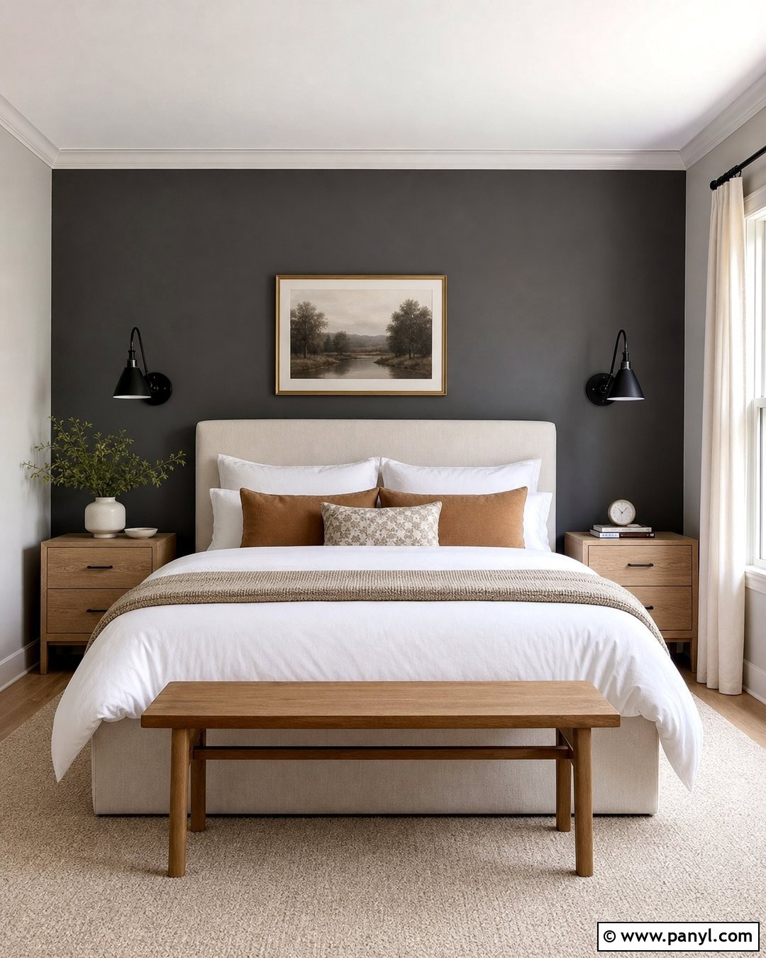 Charcoal Gray Bedroom Accent Wall - 35 Gray Bedroom Walls