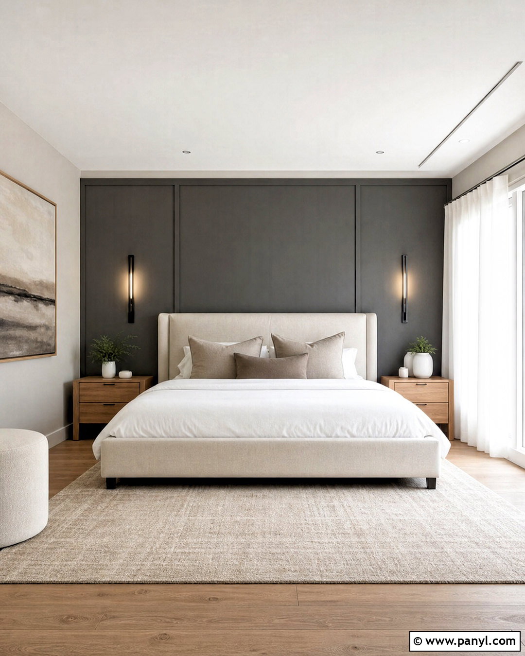Charcoal Gray Bedroom Accent Wall - 20 accent color bedroom wall ideas