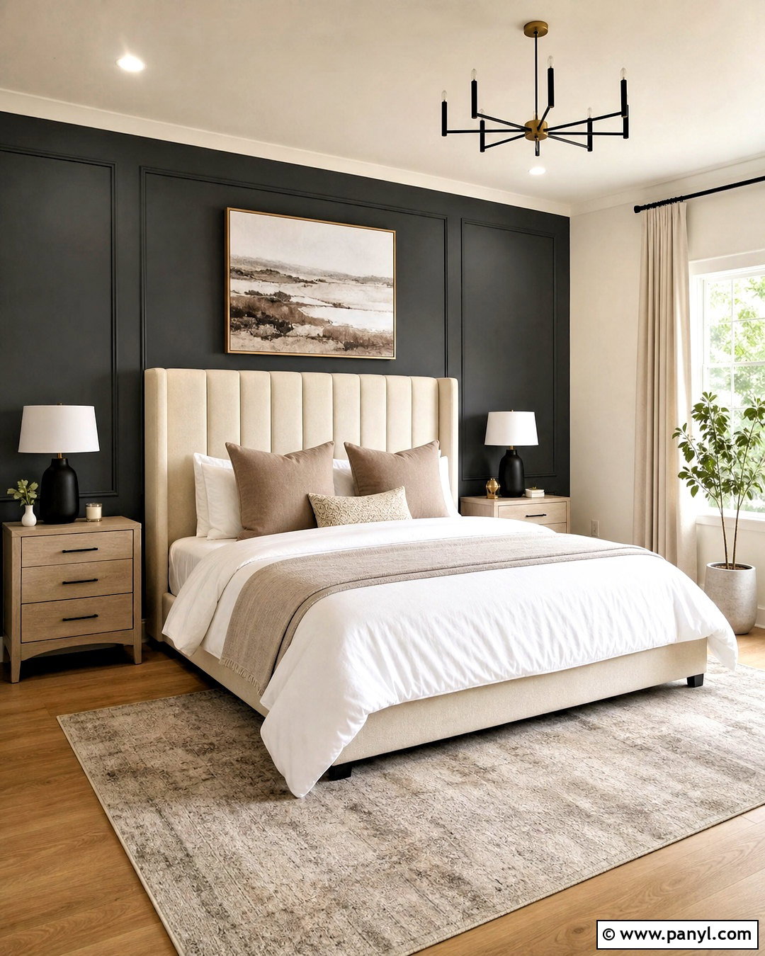 Charcoal Gray Bedroom Accent Wall - 20 accent wall colors bedroom ideas