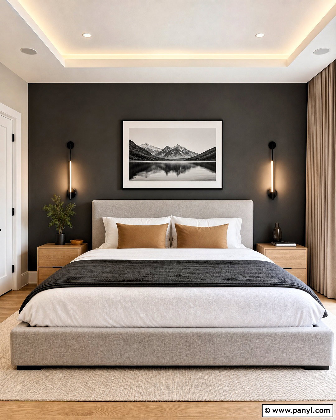 Charcoal Gray Bedroom Accent Wall - 20 bedroom accent wall paint colors