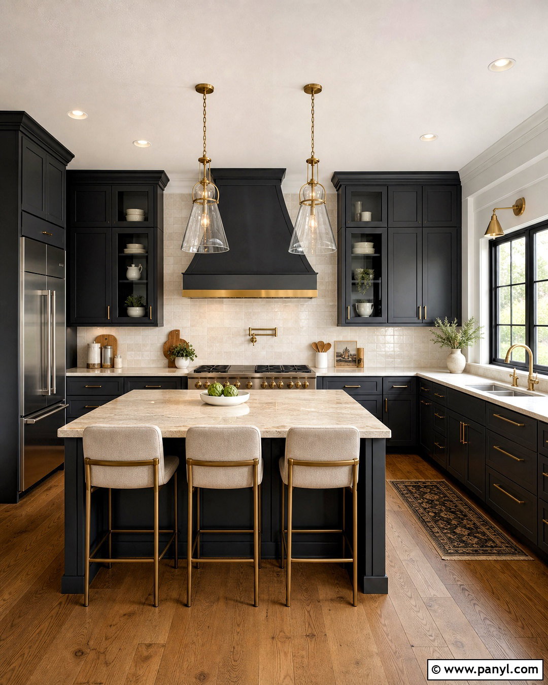 Charcoal Gray Cabinets With Brass Hardware - 20 kitchen ideas grey cabinets