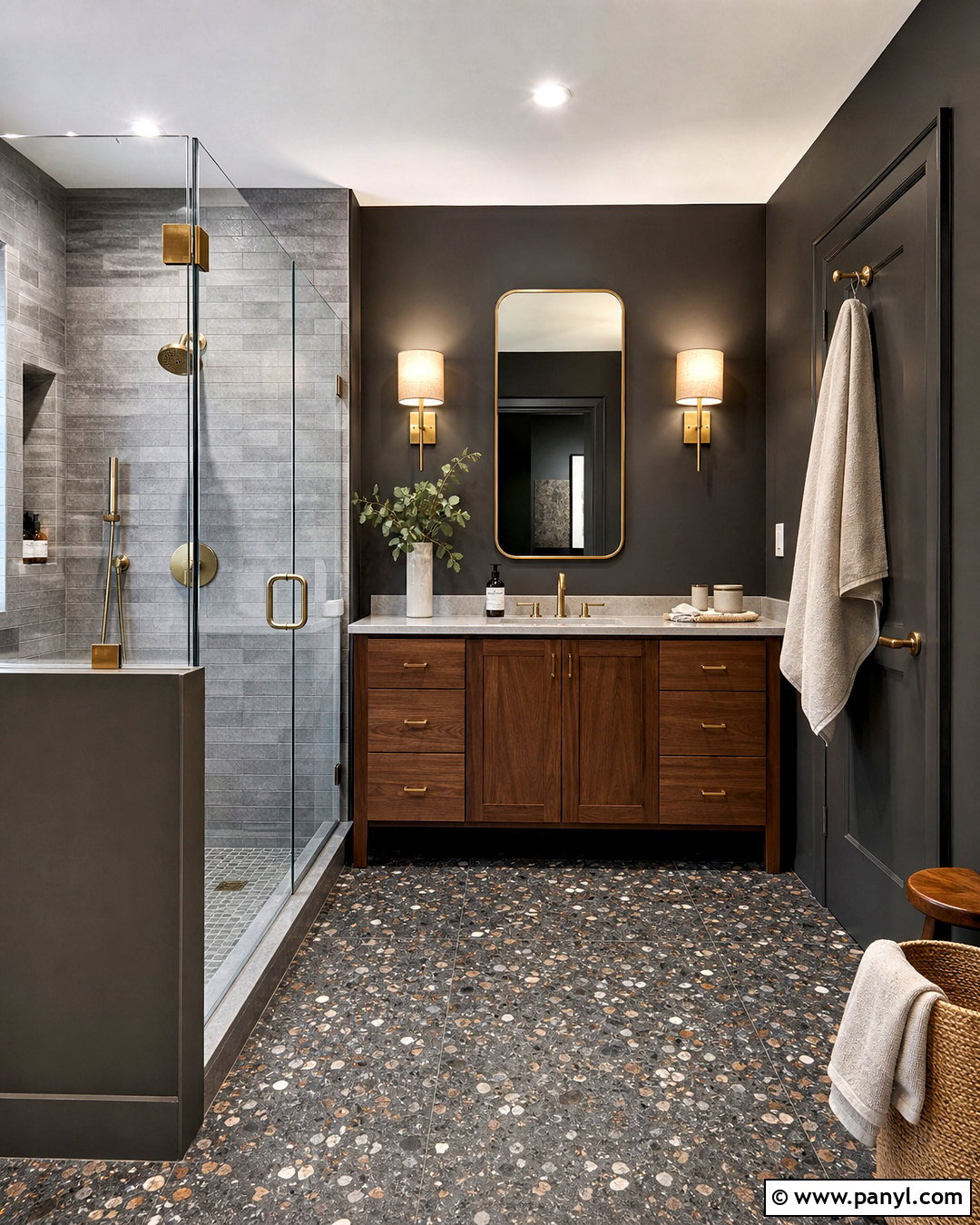 Charcoal Gray Dark Bathroom - 20 dark bathroom design ideas