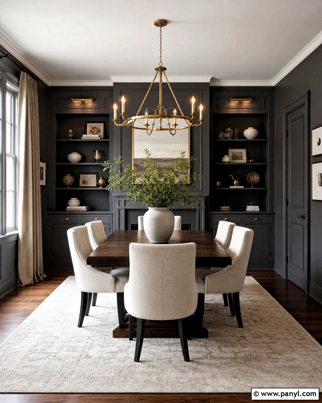 Charcoal Gray Dining Room - 20 gray room ideas