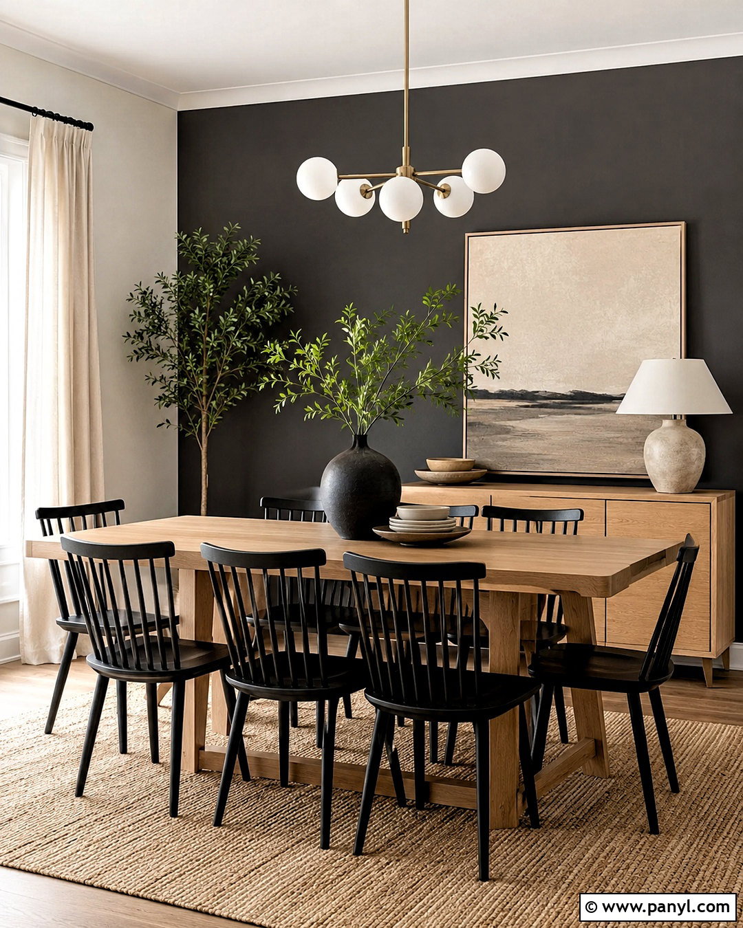 Charcoal Gray Dining Room Accent Wall - 20 dining room accent wall colors
