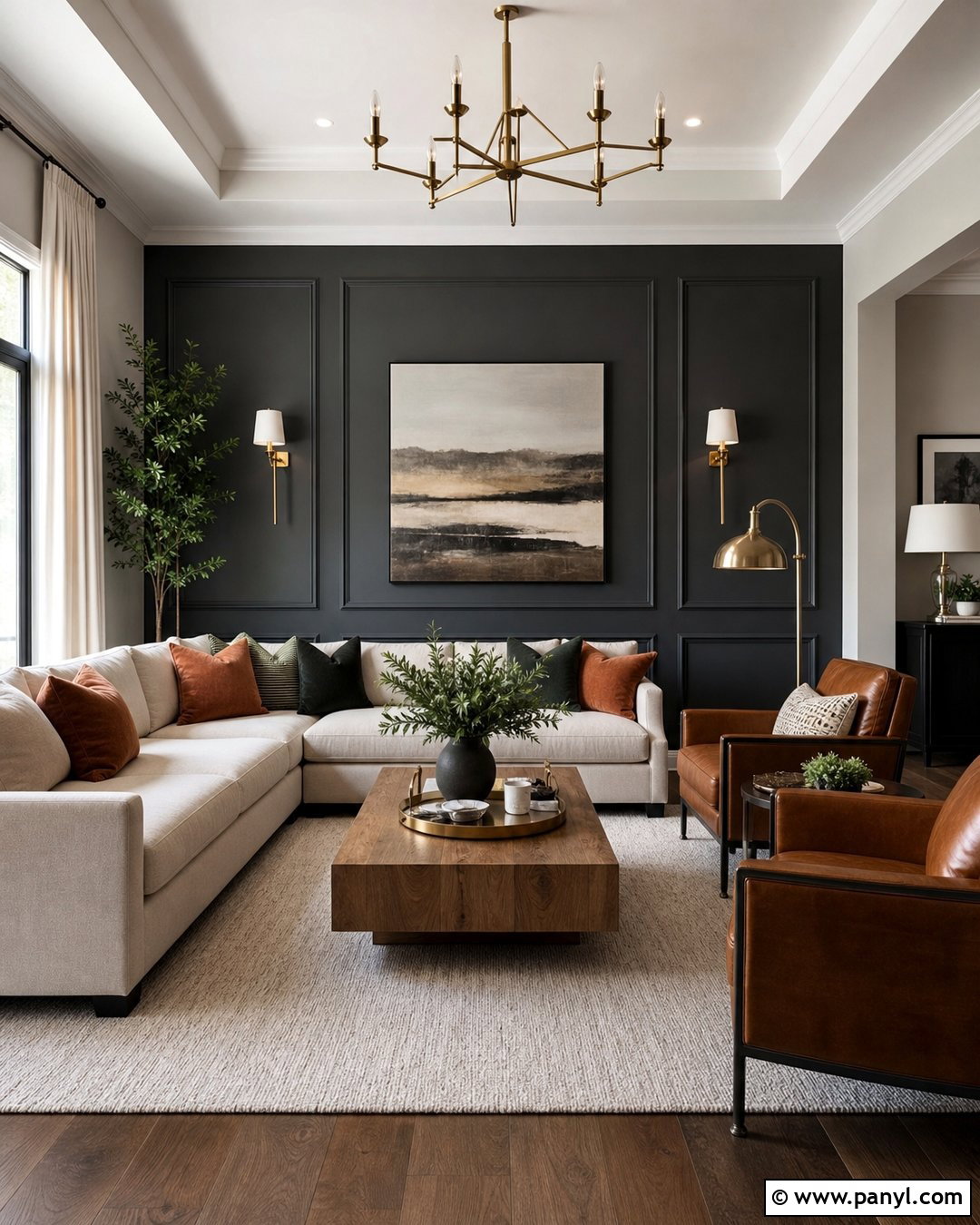 Charcoal Gray Drawing Room Wall Colour - 30 drawing room wall colour ideas