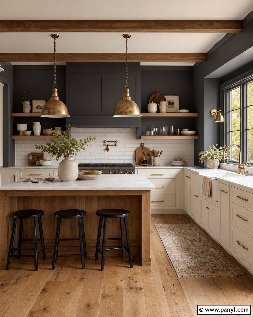 Charcoal Gray Farmhouse Kitchen Walls - 30 Farmhouse Kitchen Wall Colors