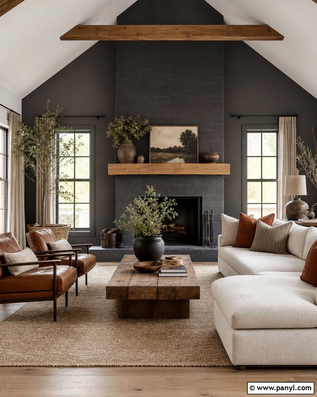 Charcoal Gray Farmhouse Walls - 20 Farmhouse Style Wall Colors
