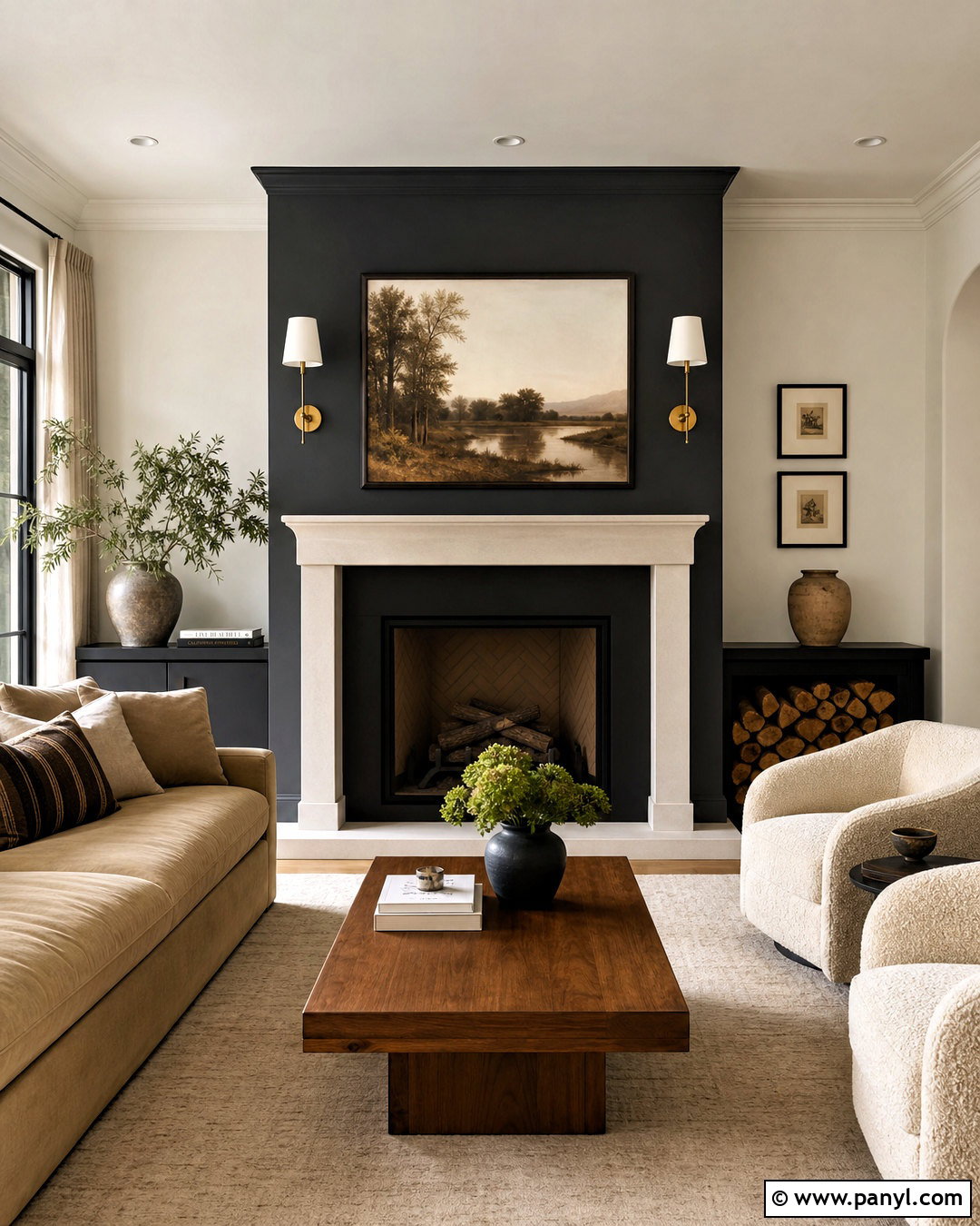 Charcoal Gray Fireplace Accent Wall - 20 accent wall paint ideas