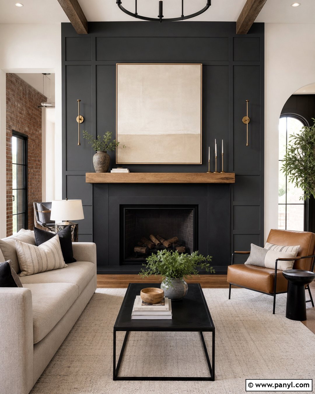Charcoal Gray Fireplace Accent Wall - 35 Fireplace Accent Wall Color Ideas