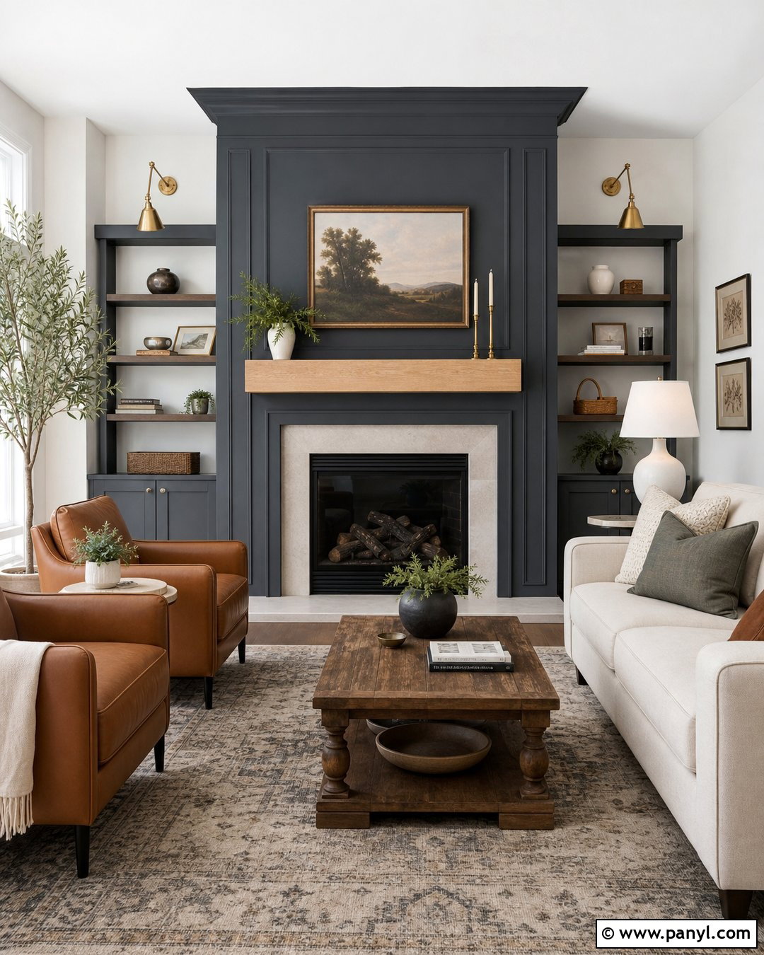 Charcoal Gray Fireplace Wall - 25 Wall Paint Gray Ideas