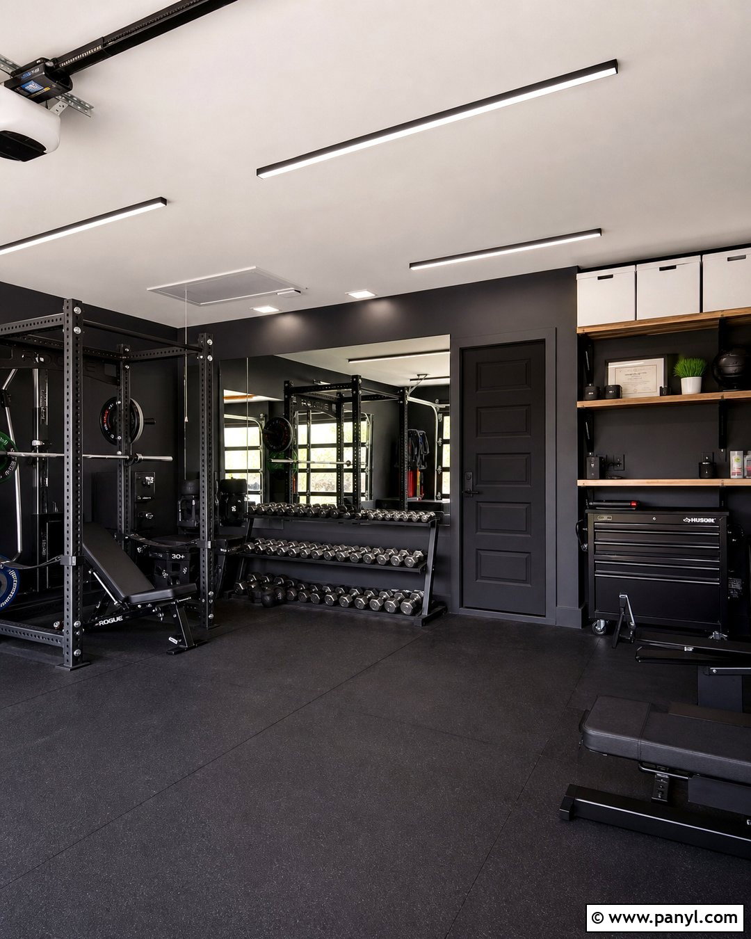Charcoal Gray Garage Gym Walls - 20 Garage Gym Wall Color Ideas