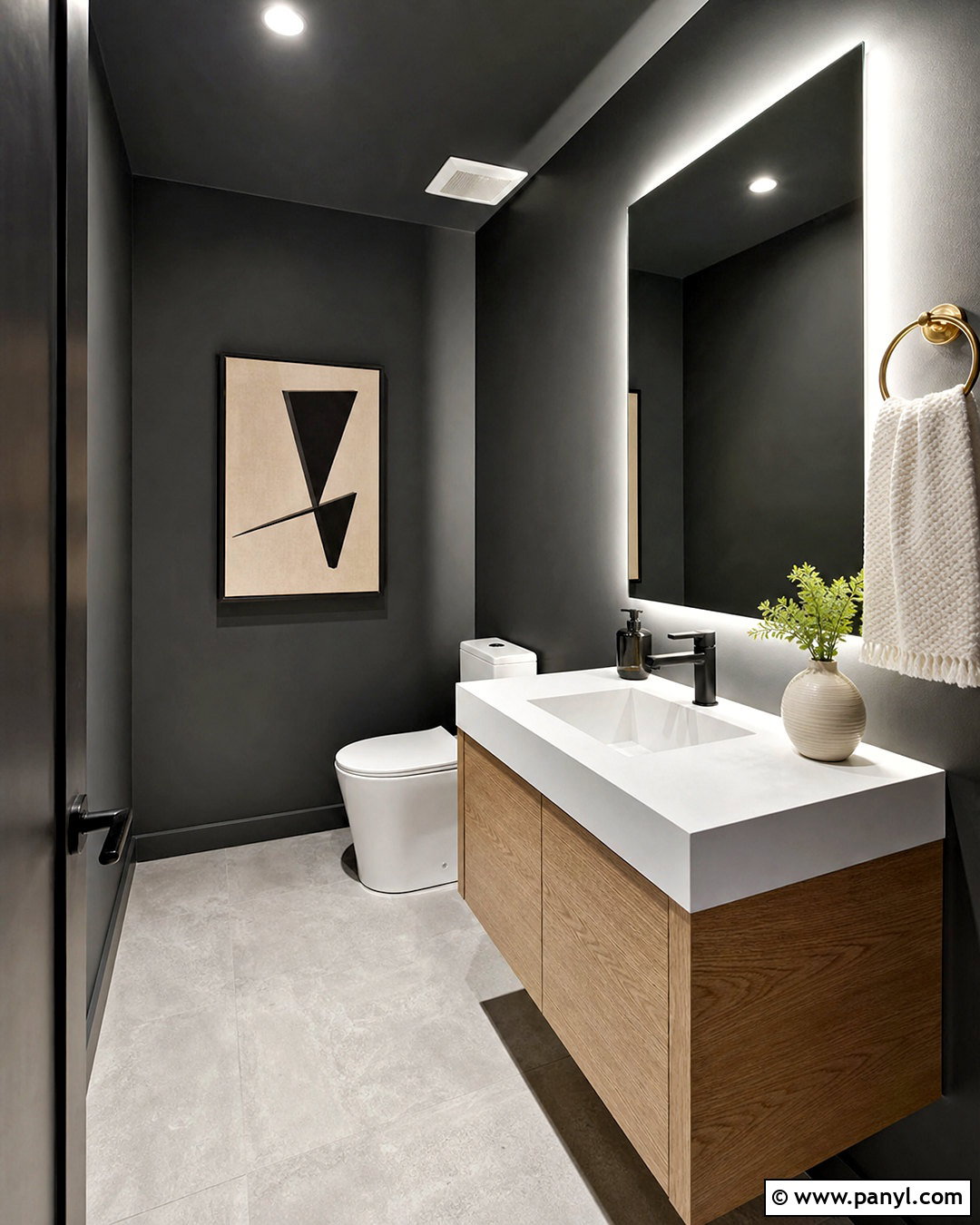 Charcoal Gray Half Bath - 20 half bath paint colors