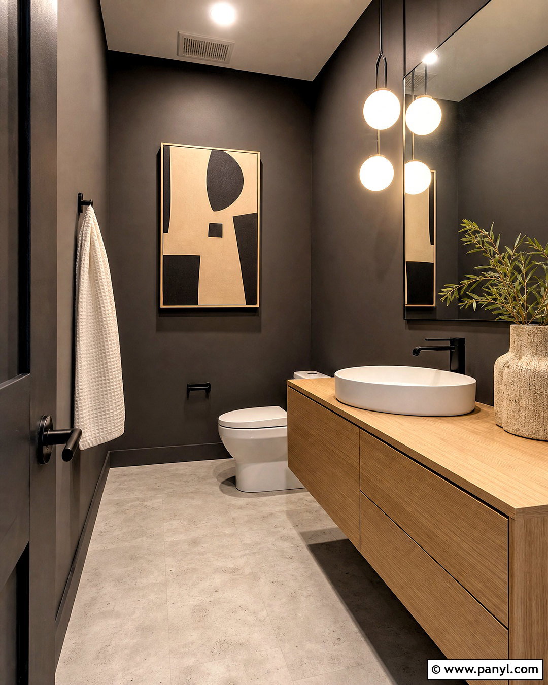 Charcoal Gray Half Bathroom - 20 half bathroom paint ideas