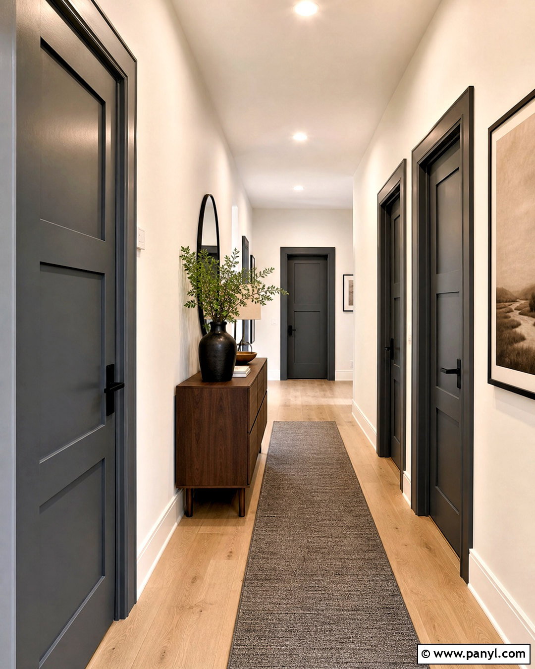 Charcoal Gray Hallway Doors - 20 hallway door colors