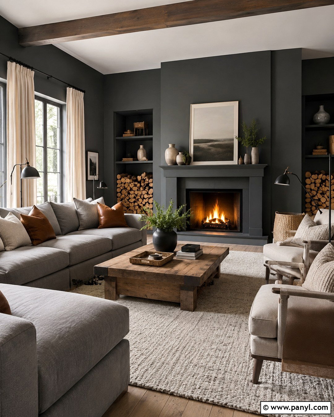 Charcoal Gray Hygge Wall Color - 20 Hygge Wall Colors