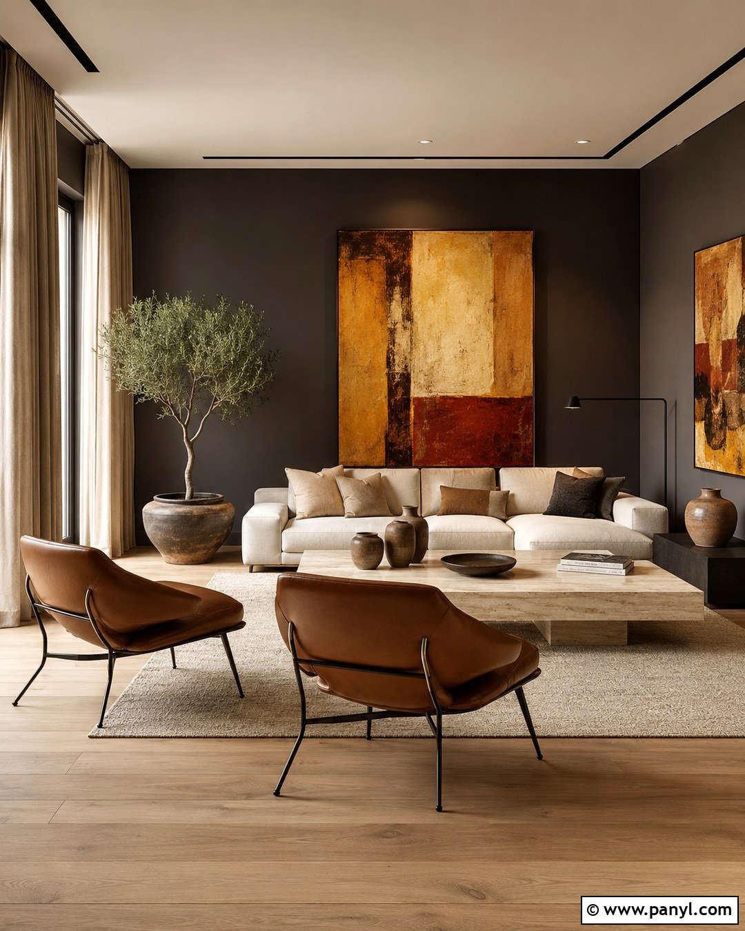 Charcoal Gray Italian Walls - 20 Italian Wall Colors