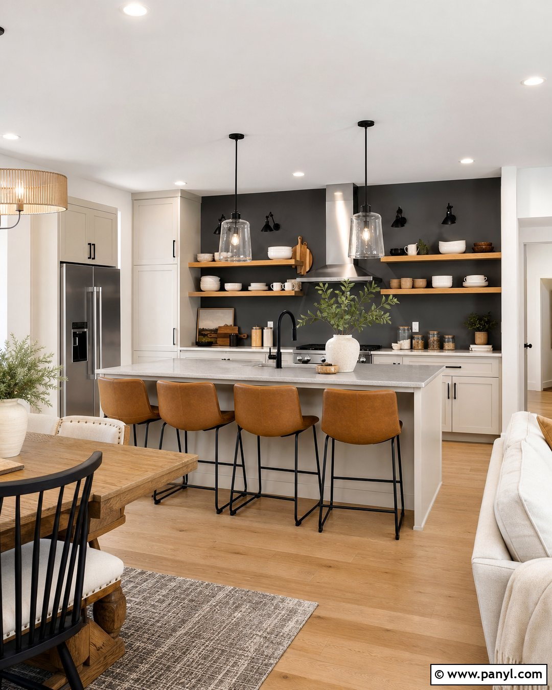 Charcoal Gray Kitchen Accent Wall - 30 kitchen accent wall color ideas