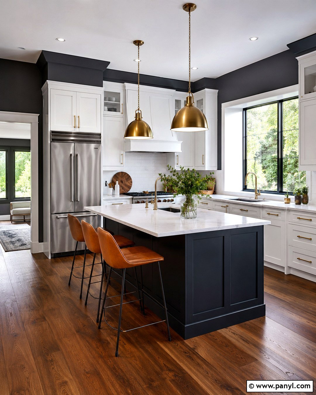 Charcoal Gray Kitchen Walls - 20 Wall Color For Black And White Kitchen Ideas