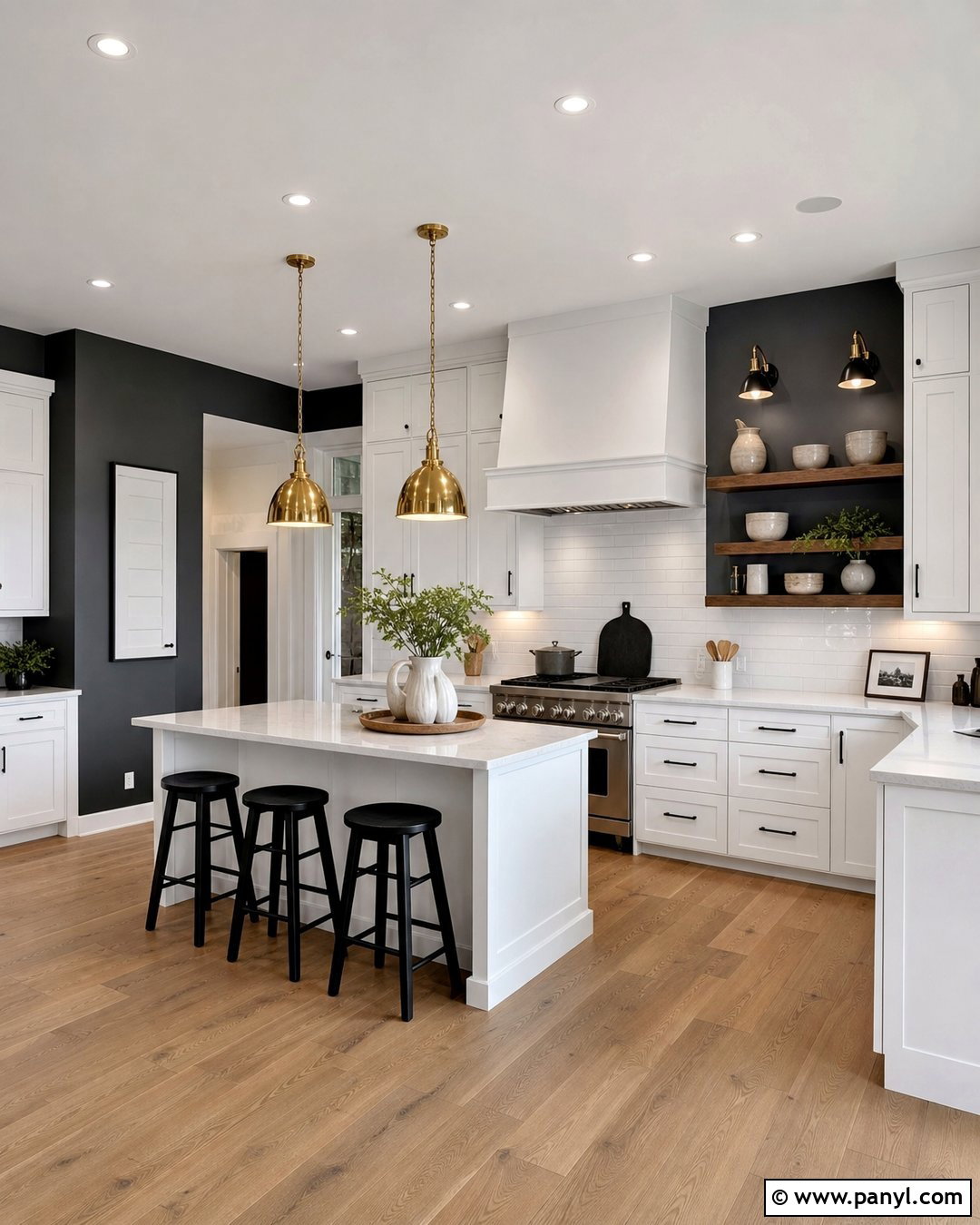 Charcoal Gray Kitchen Walls - 30 White Kitchen Wall Color Ideas