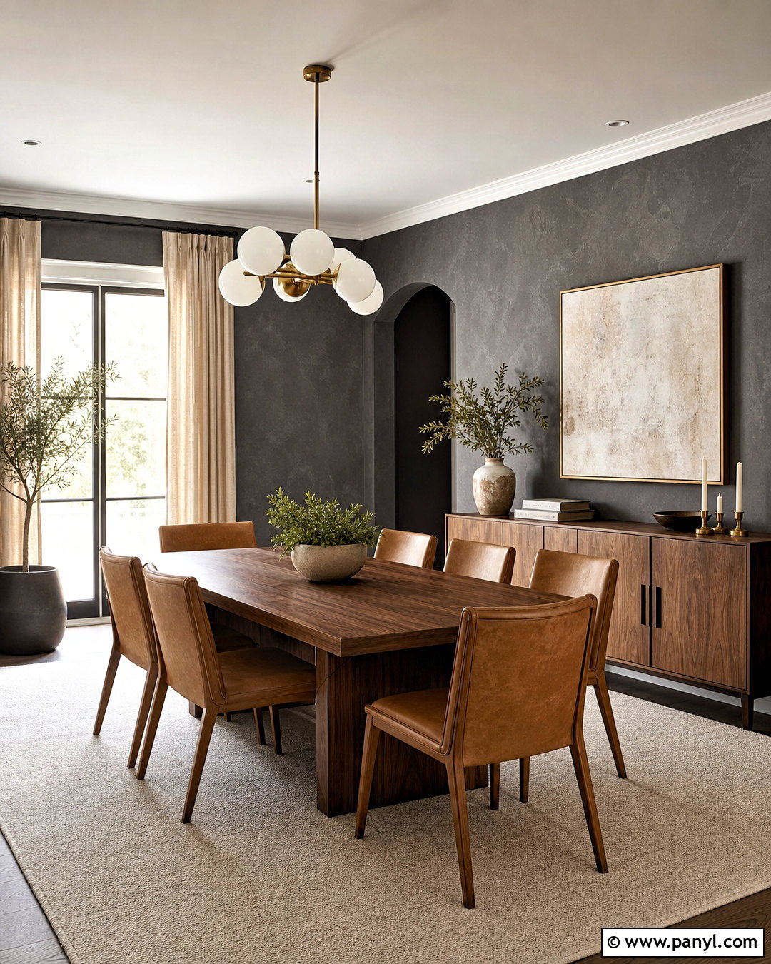 Charcoal Gray Limewash Dining Room - 20 gray limewash wall ideas