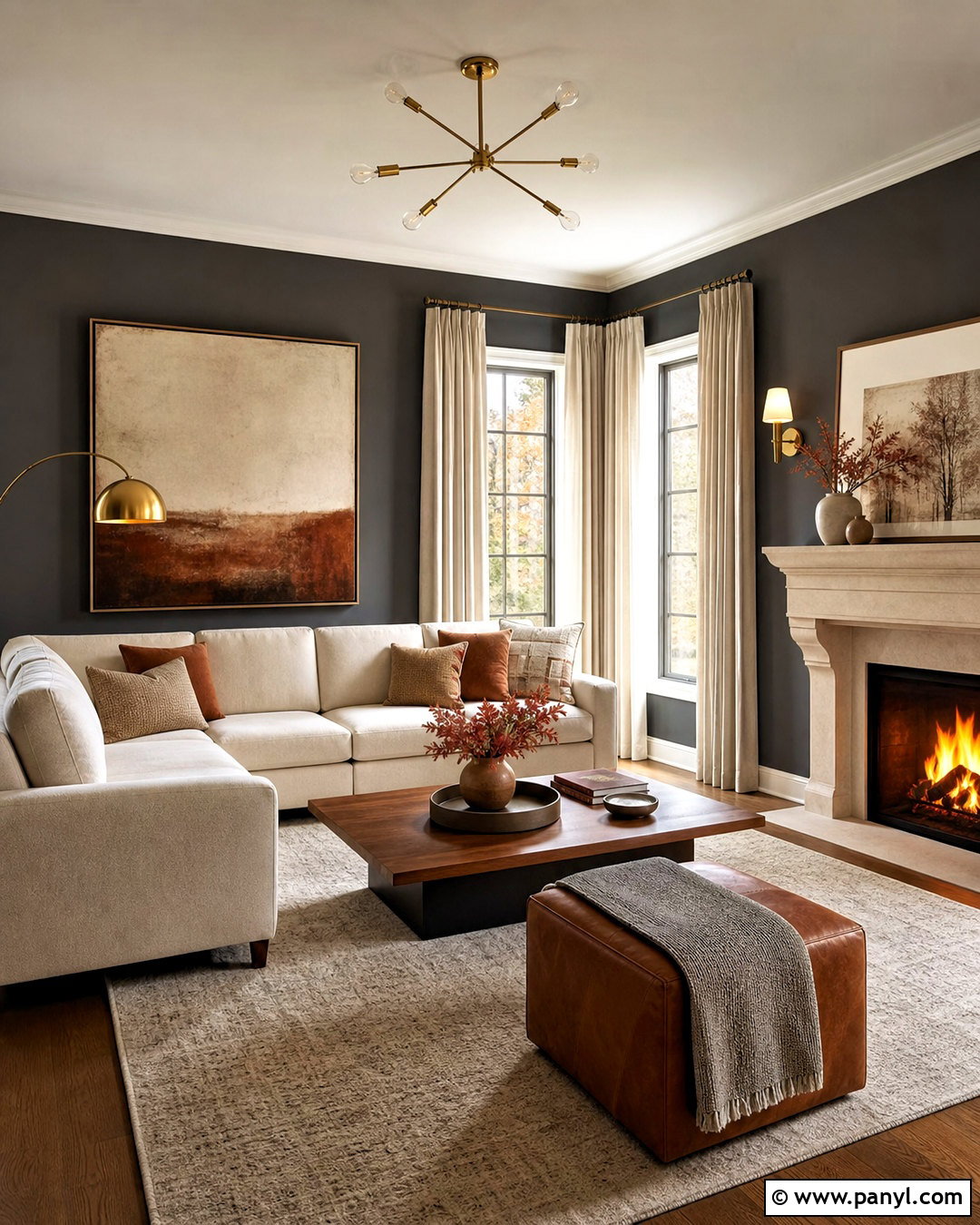 Charcoal Gray Living Room Paint - 20 wall paints for living room colour ideas