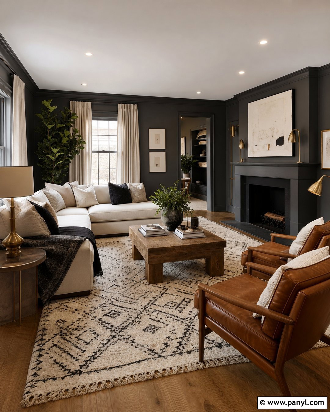 Charcoal Gray Living Room Walls - 25 Room Wall Paint Colors