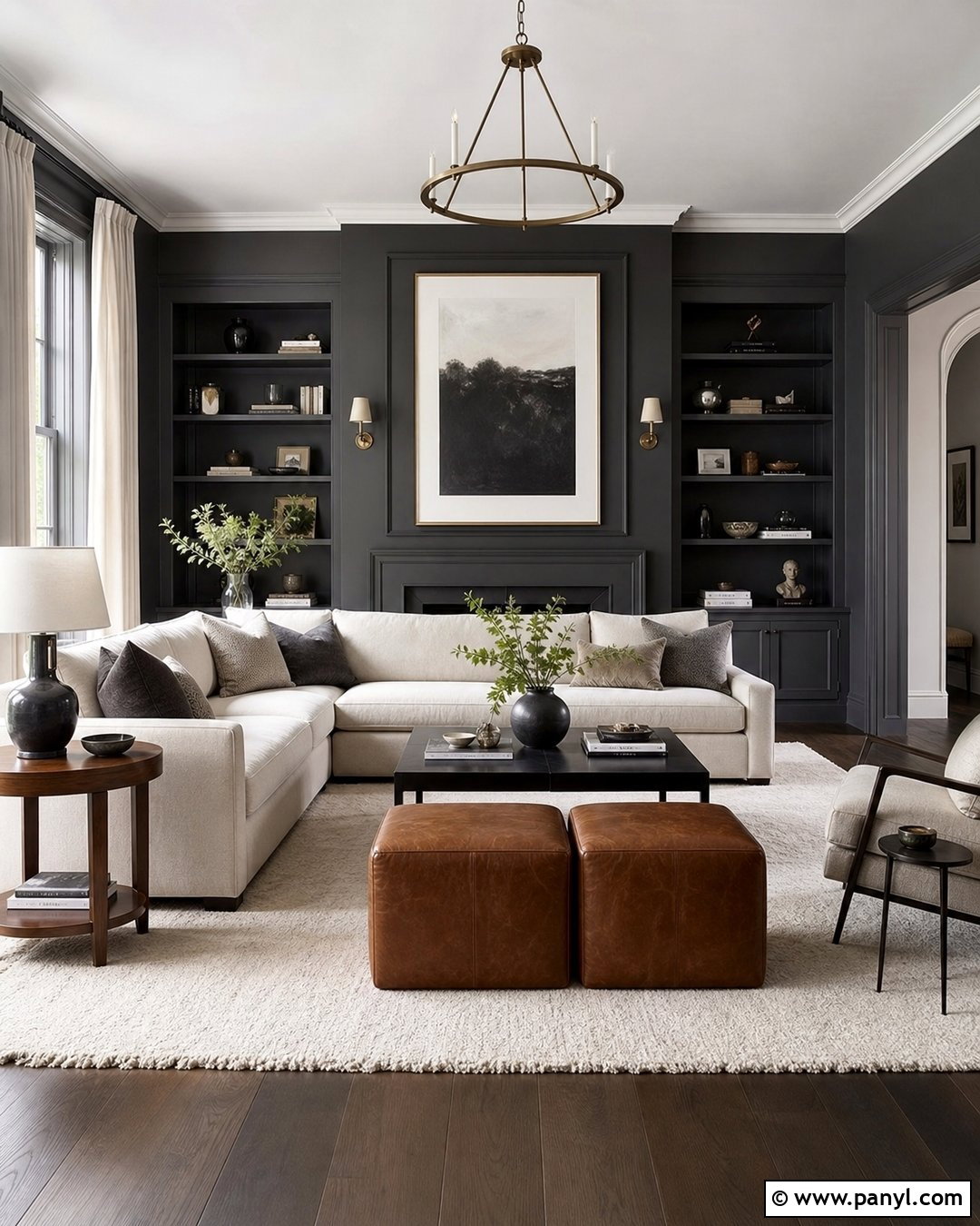 Charcoal Gray Living Room Walls - 25 Wall Colors Living Room Ideas