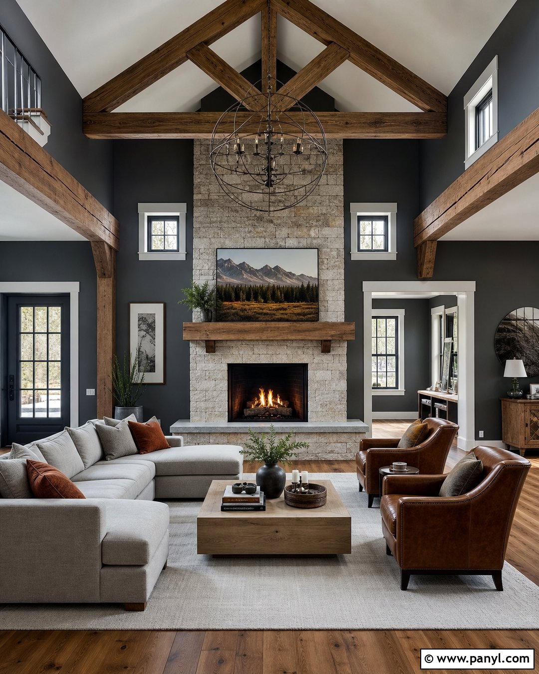 Charcoal Gray Lodge Walls - 20 Lodge Wall Colors