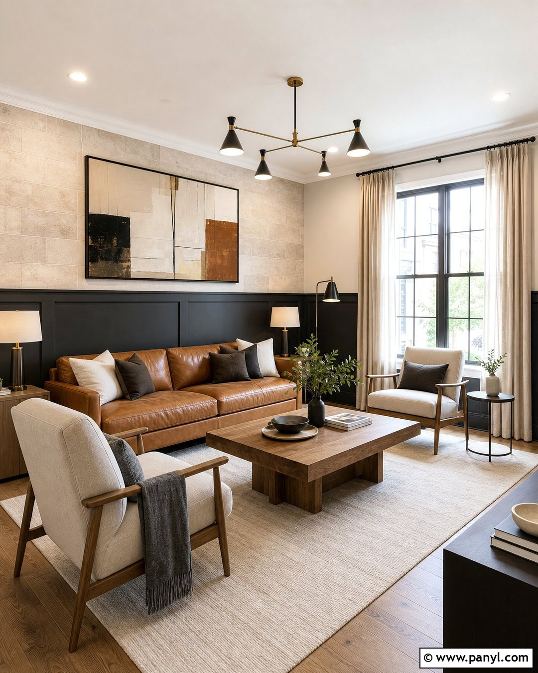 Charcoal Gray Lower Half Wall - 20 Lower Half Wall Painted Ideas