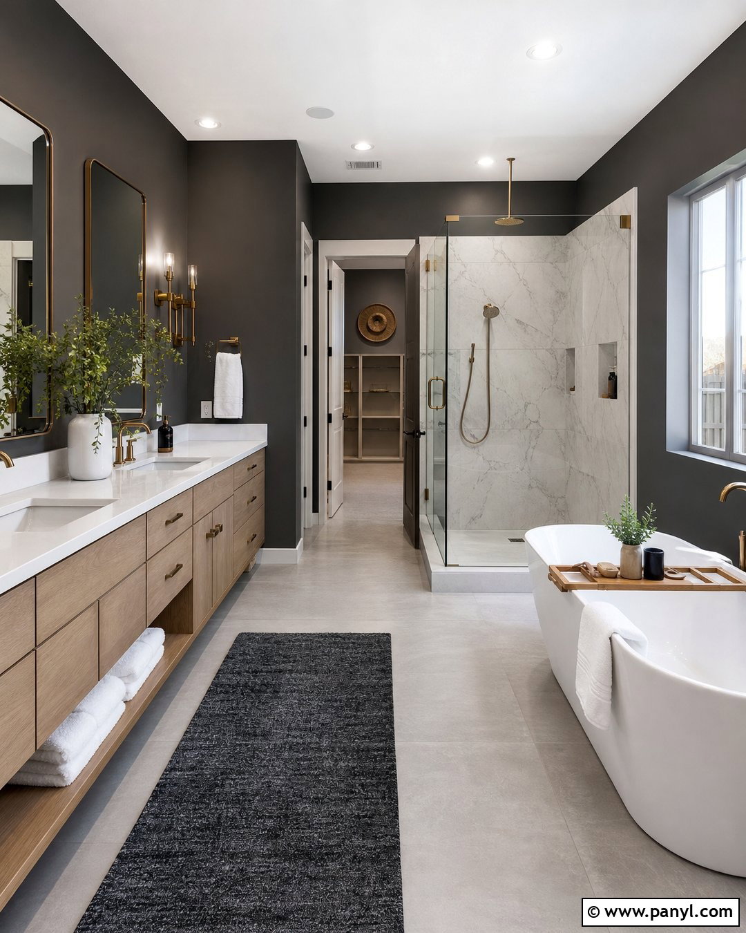 Charcoal Gray Master Bath Walls - 25 Master Bath Wall Color Ideas
