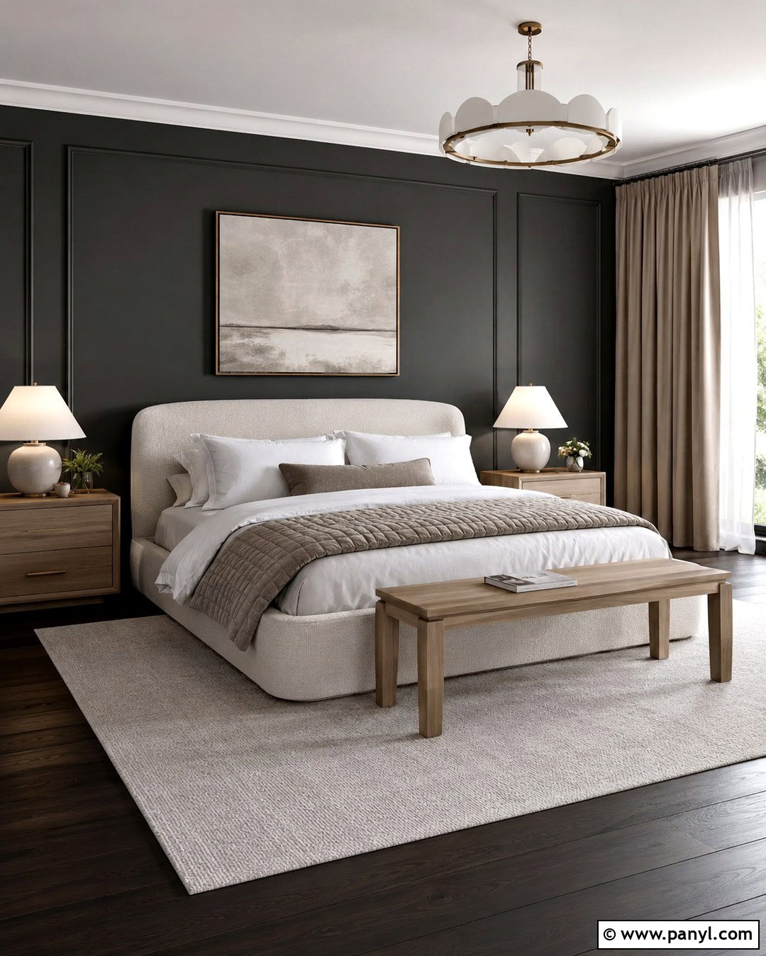 Charcoal Gray Master Bedroom Walls - 20 Dark Wall Master Room Ideas