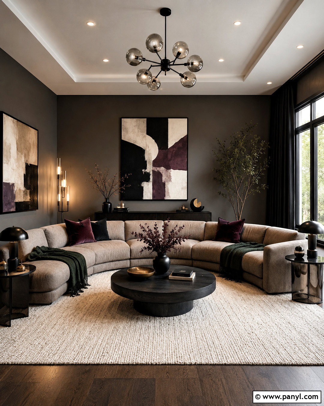 Charcoal Gray Moody Living Room - 20 moody living room ideas