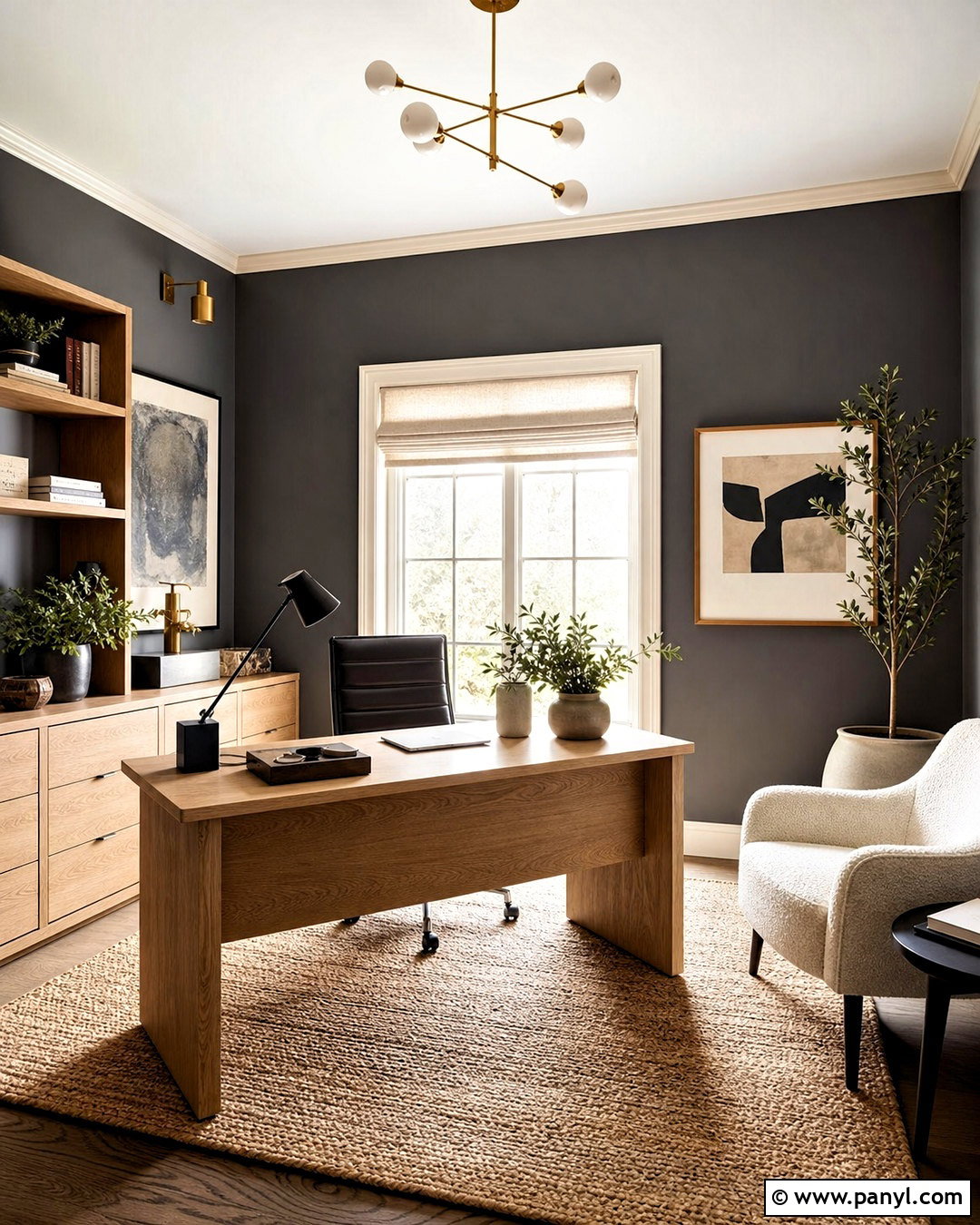 Charcoal Gray Office Paint - 20 moody office paint colors