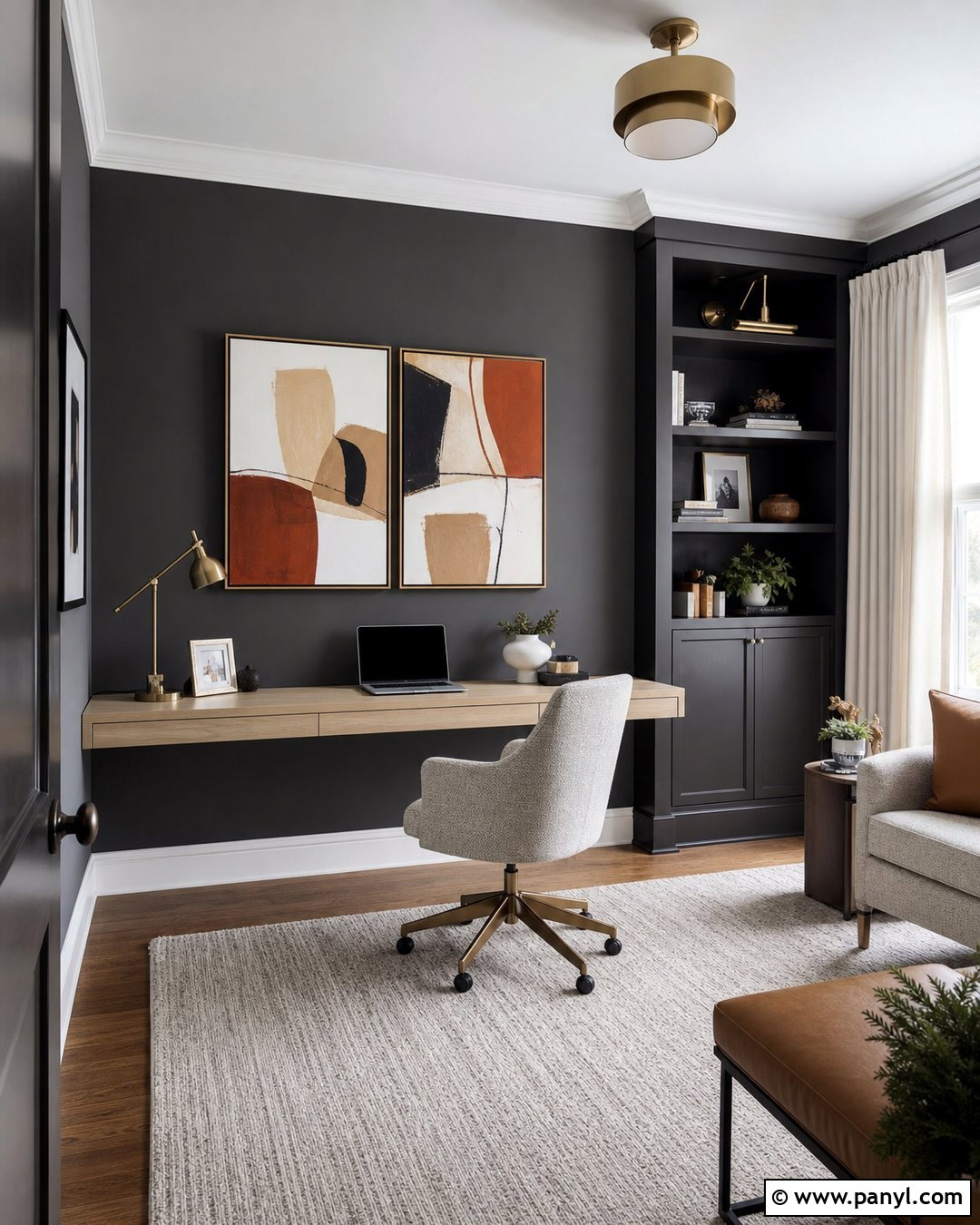 Charcoal Gray Office Walls - 25 Office Wall Color Ideas Paint Ideas