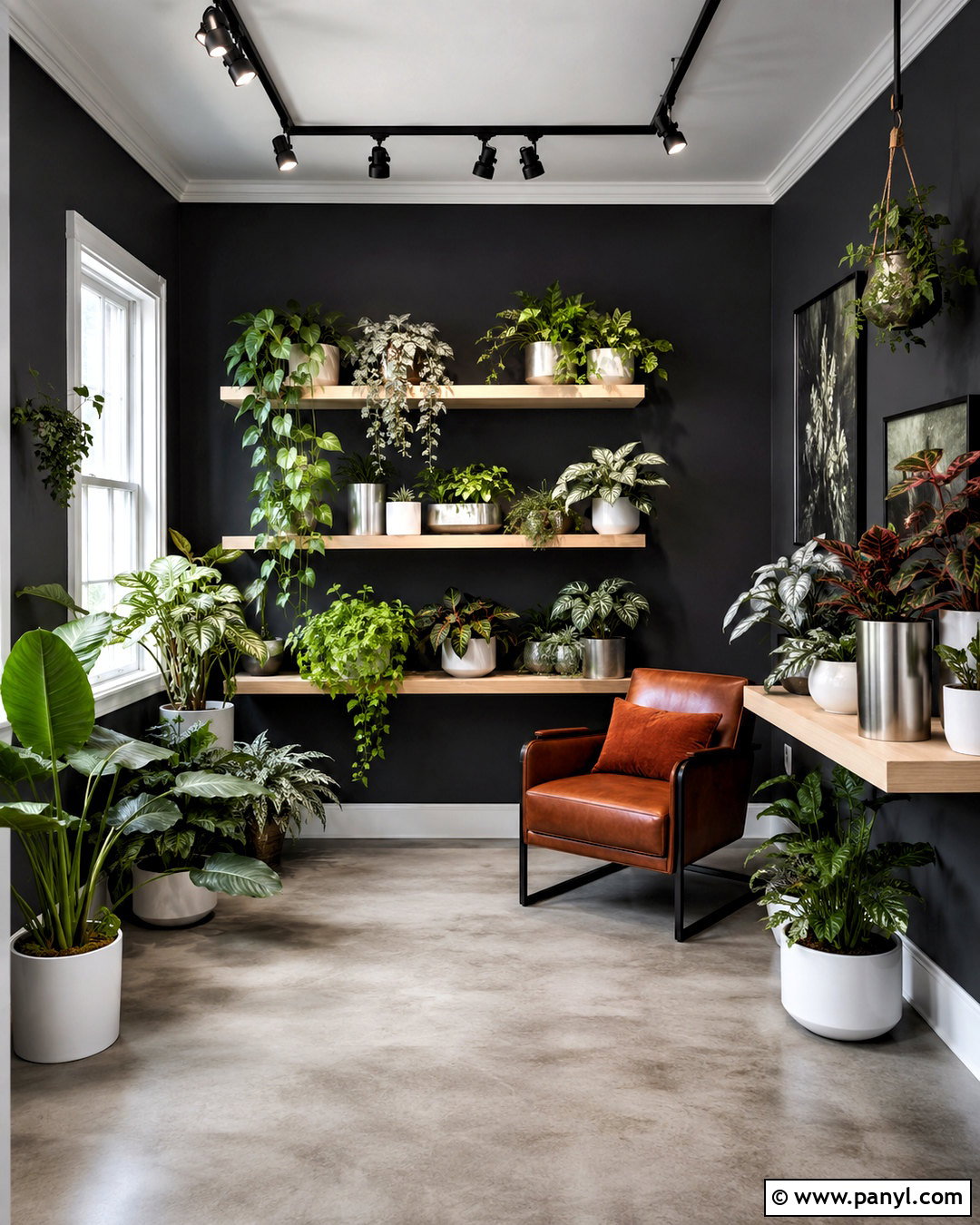 Charcoal Gray Plant Room - 20 Wall Colors For Plant Room Ideas