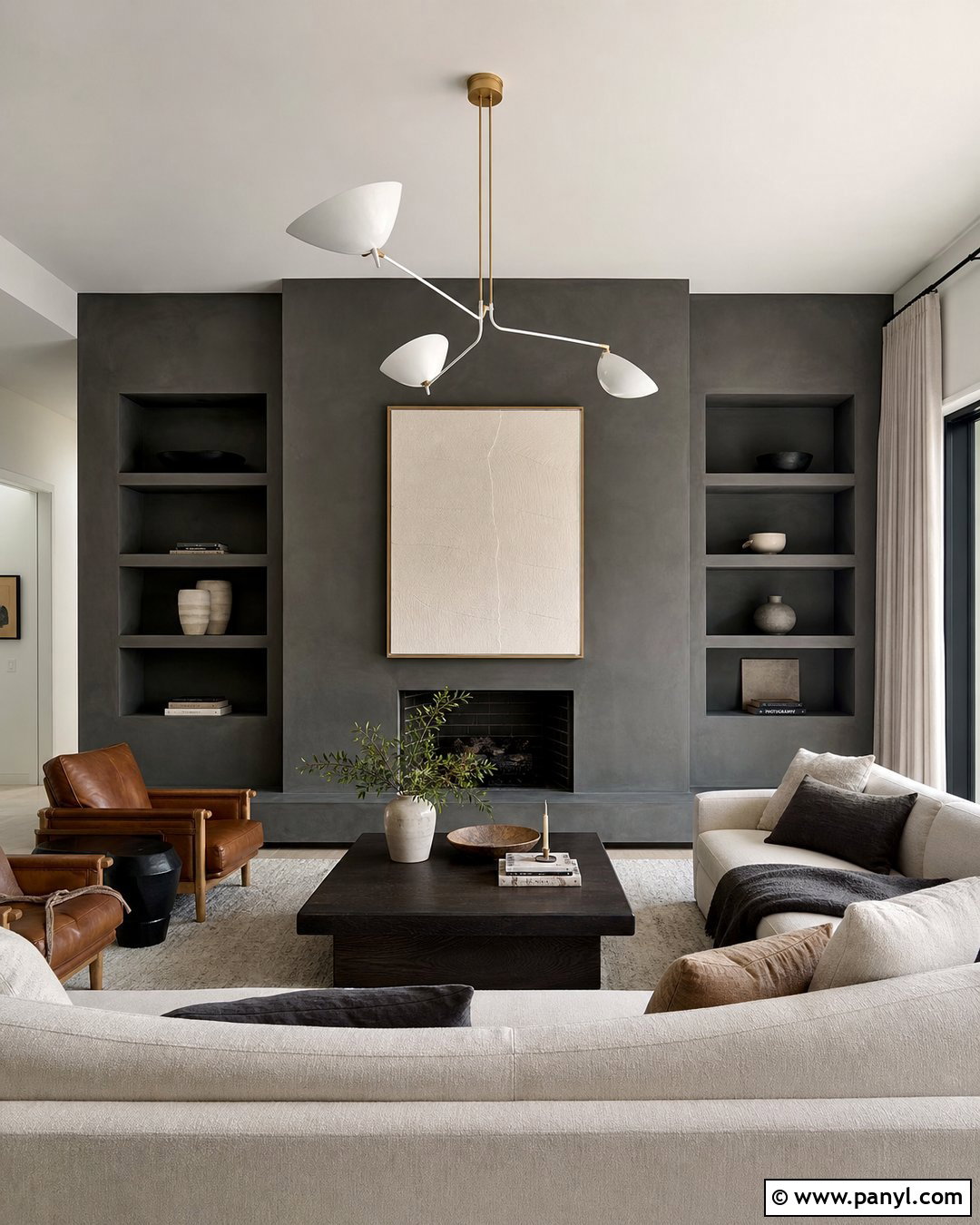 Charcoal Gray Plaster Wall - 20 Plaster Wall Color Ideas