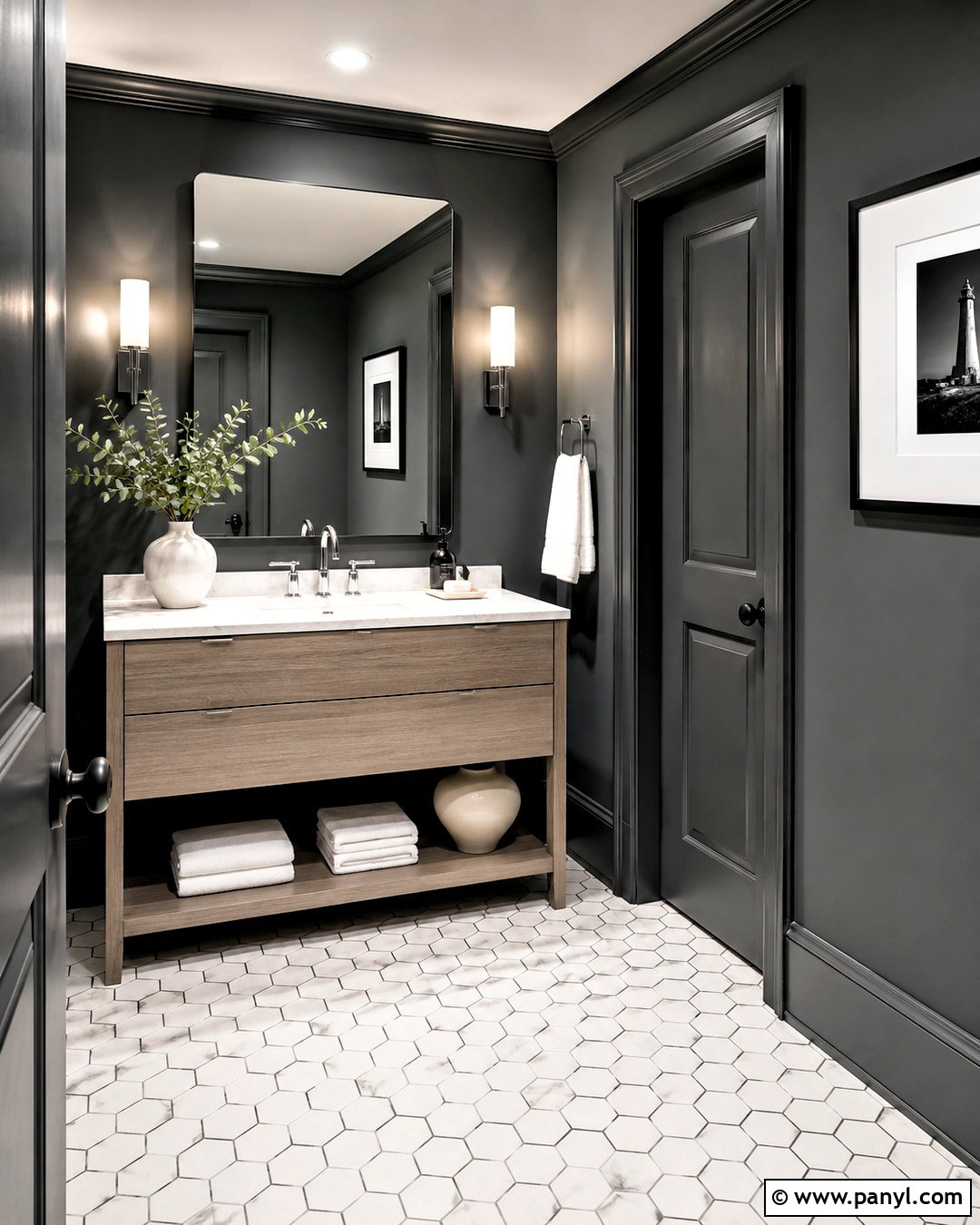 Charcoal Gray Powder Room - 20 powder room paint colors