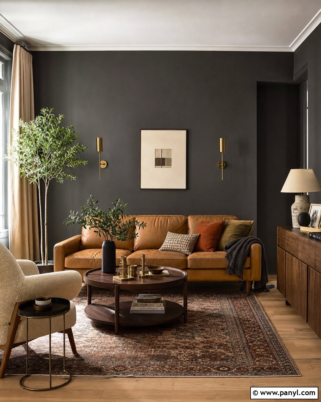 Charcoal Gray Room Walls - 35 Aesthetic Room Wall Color Ideas