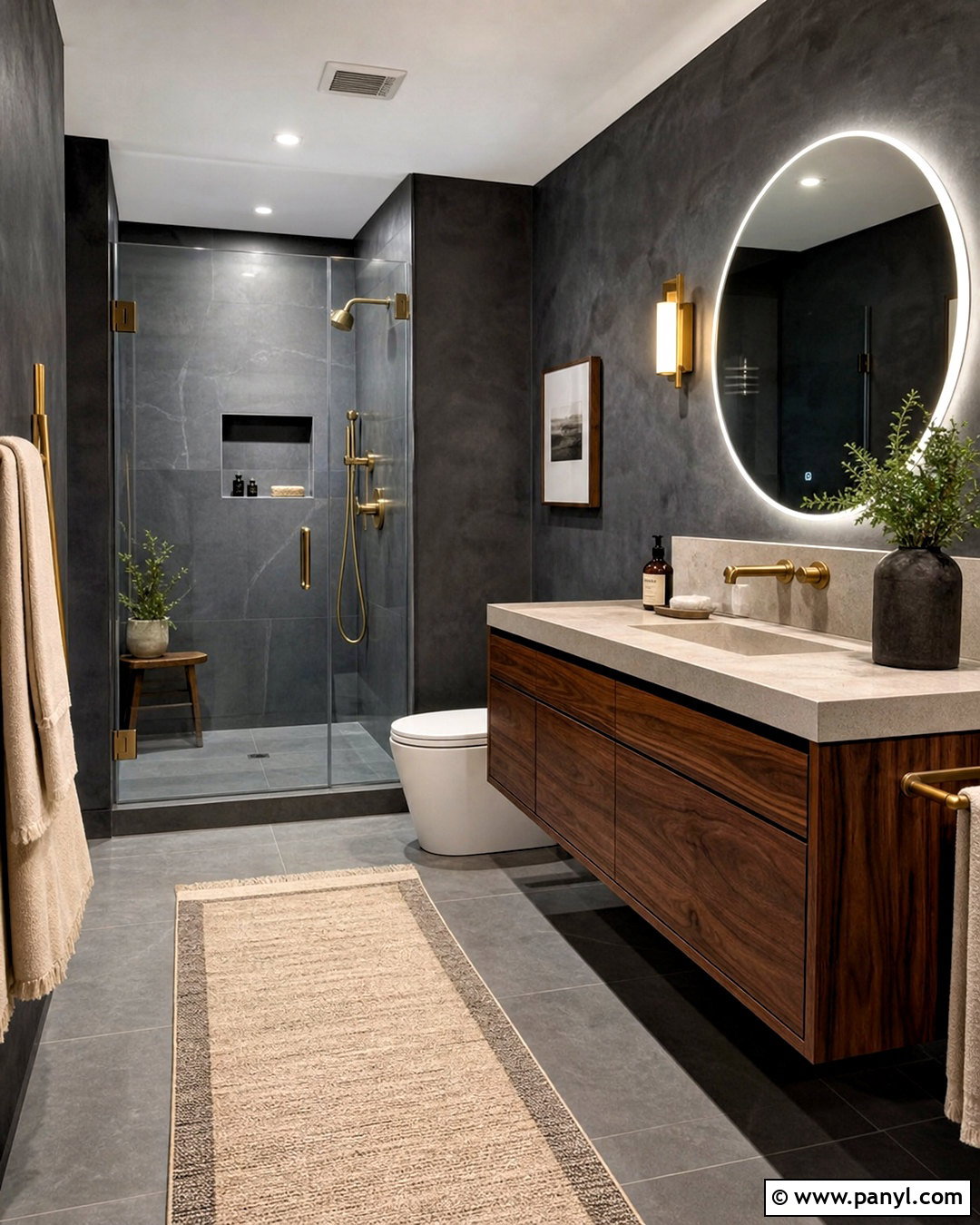 Charcoal Gray Small Bathroom - 20 small moody bathroom ideas