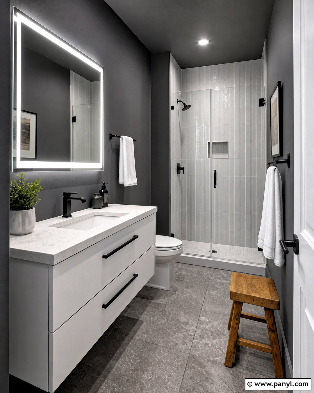 Charcoal Gray Small Bathroom - 20 small bathroom color ideas paint ideas