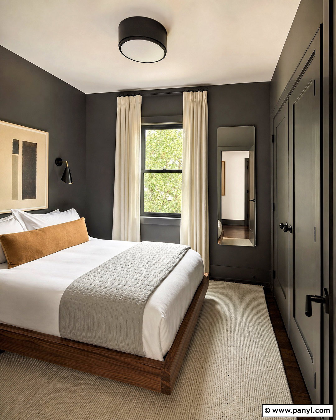 Charcoal Gray Small Bedroom - 20 bedroom paint ideas for small rooms