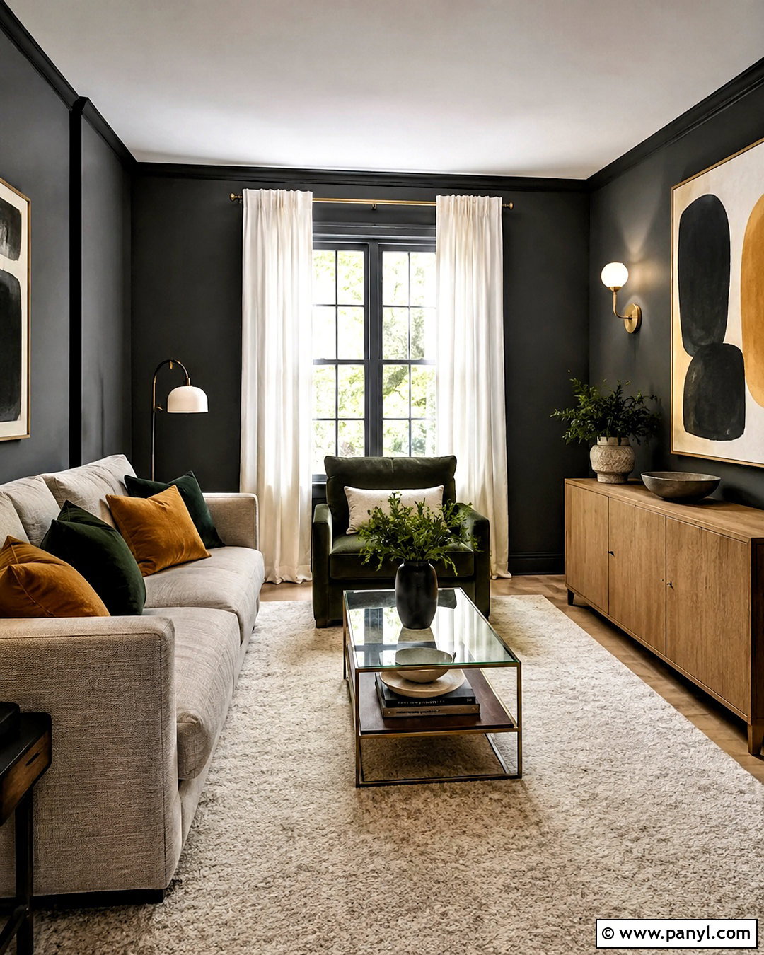 Charcoal Gray Small Living Room - 20 Wall Colours For Small Living Room Ideas